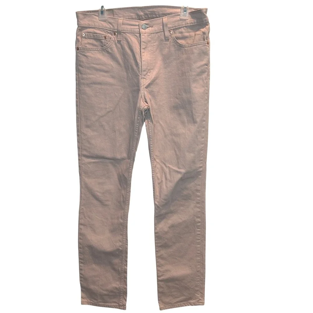 Levi's 511 Slim Fit 33x32 Mens Muted Mauve Pink Tan Stretch Pants 04511-5861